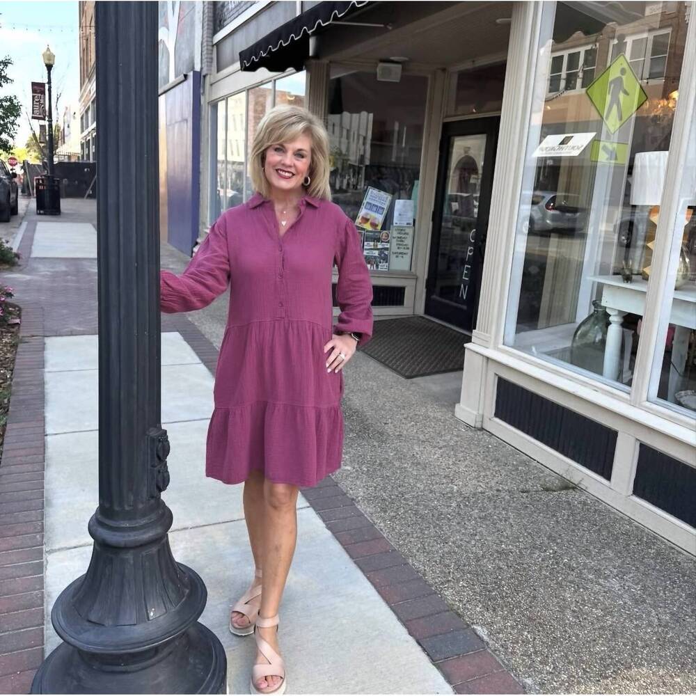 NEW BOBI drop waist dress in chutney